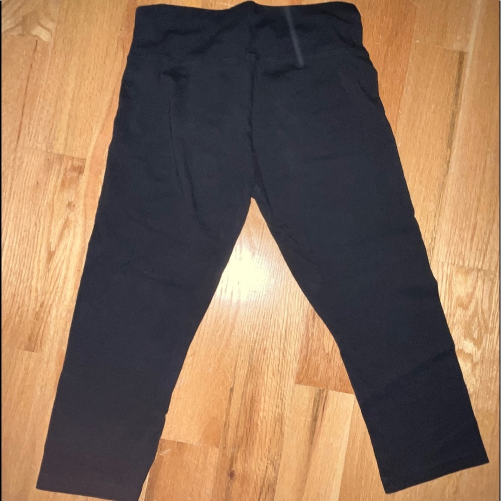 black capri leggings, gently used, Justice brand, size 18/20
